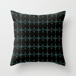 Cross pattern blue Throw Pillow