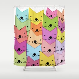 Colorful cats Shower Curtain