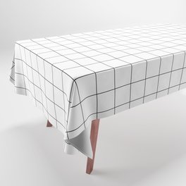 Windowpane Check Grid (black/white) Tablecloth