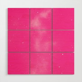 Pink Galaxy art | Original unique artwork by mazevoo | Great preset gift for kids, adults Wood Wall Art