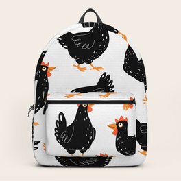 Seamless pattern with chicken Backpack