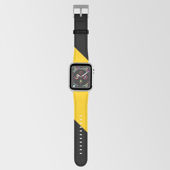 Oblique dark and yellow Apple Watch Band