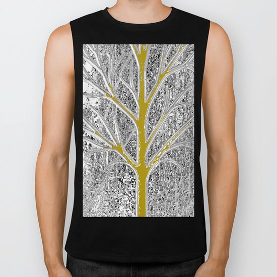 Let it snow! Tree in a beautiful winter snowy day Biker Tank