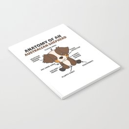 Anatomy Of An Australian Shepherd Sweet Dogs Notebook