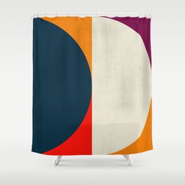 Geometric abstract / half circles Shower Curtain