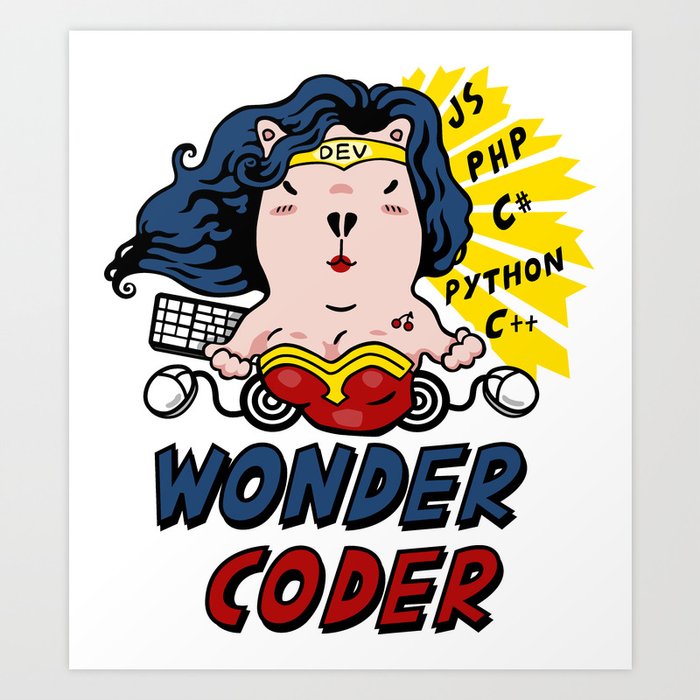Wonder Coder No.1 Art Print