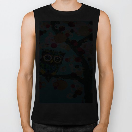 :: Gemmy Owl Loves Jewel Trees :: Biker Tank