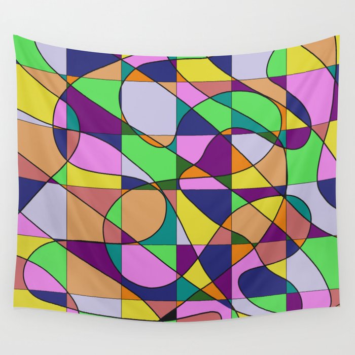 Pastel Pieces Wall Tapestry