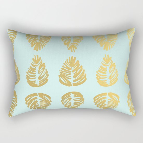 Gold Palms Deluxe Rectangular Pillow