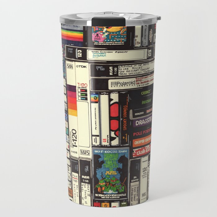 Cassettes, VHS & Video Games Travel Mug by HOLLIS BROWN THORNTON Society6