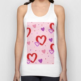 Valentine Heart Pattern Unisex Tank Top