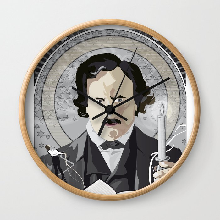 Edgar Allan Poe Wall Clock