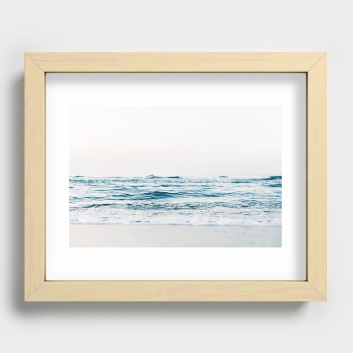 Beautiful White Beach Recessed Framed Print