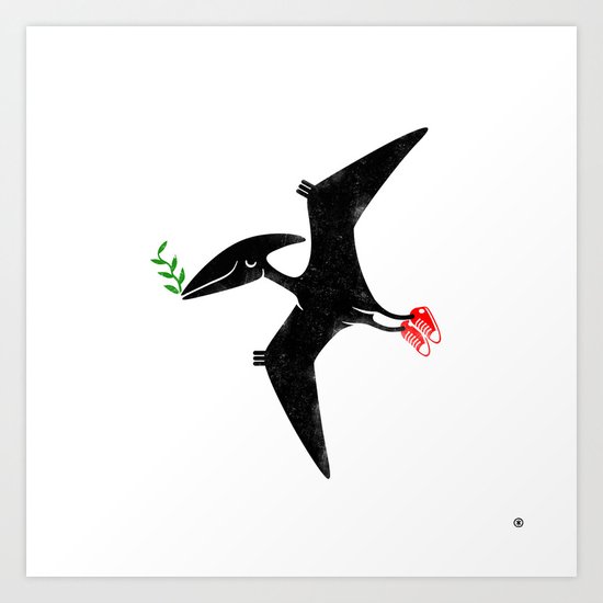 PTERODACTYL OF PEACE Art Print