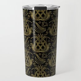 Luxe Pineapple // Black Travel Mug
