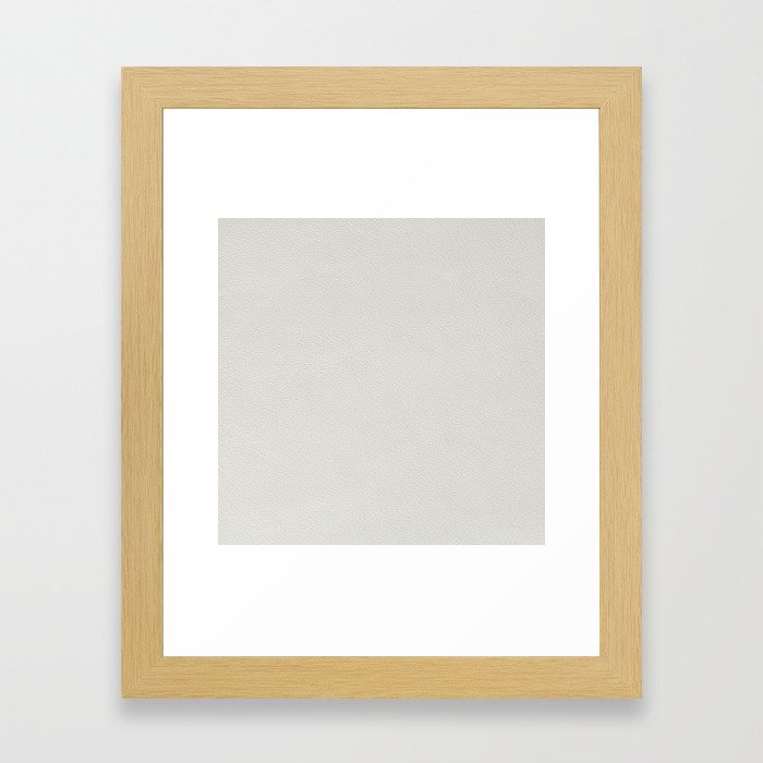 White leather texture Framed Art Print