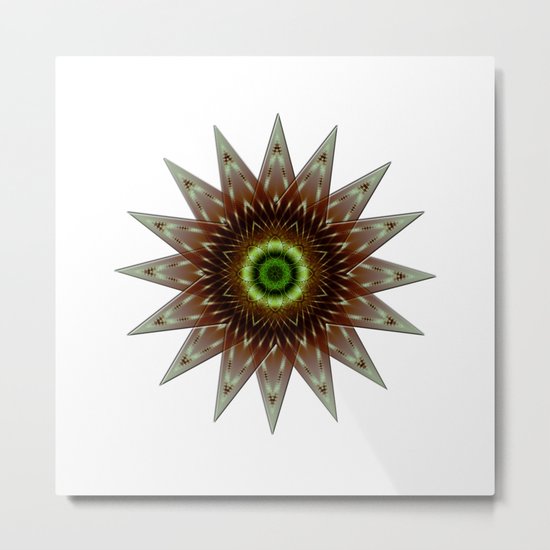 Fractal Wind Rose Metal Print