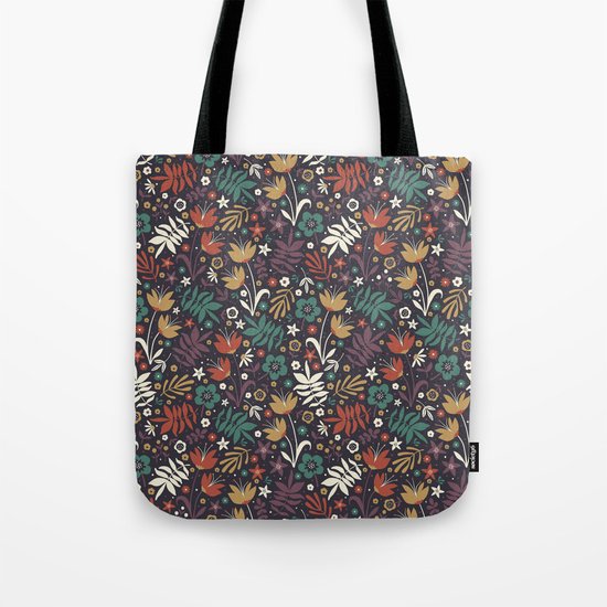 Midnight Florals Tote Bag
