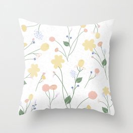 Floral Print Throw Pillow