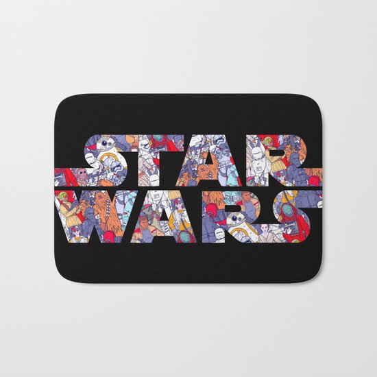 Space Toons in Color Bath Mat