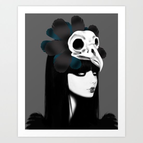 dark bird (lady bird) Art Print