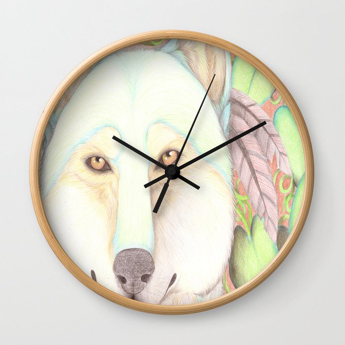 Forest Wolf Wall Clock