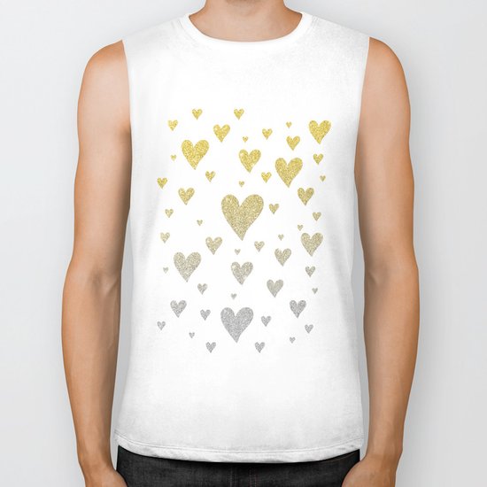 Glitter Hearts Biker Tank