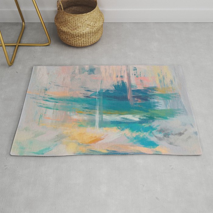 Pastel Abstract Art Rug