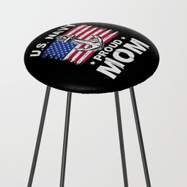 U.S. Navy Proud Mom Patriotic Counter Stool