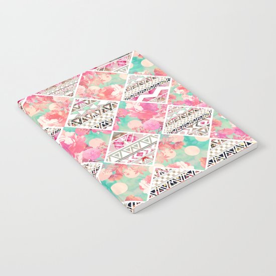 Aztec Floral Diamond Notebook