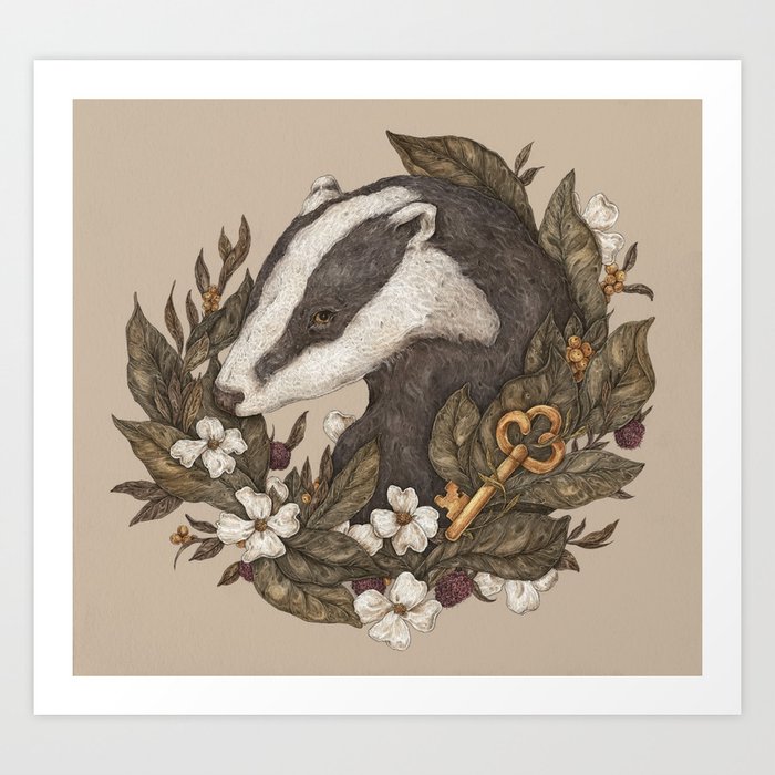 Badger Art Print