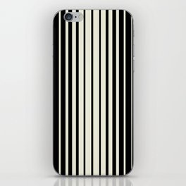 Mid century modern lines pattern - Black and White iPhone Skin