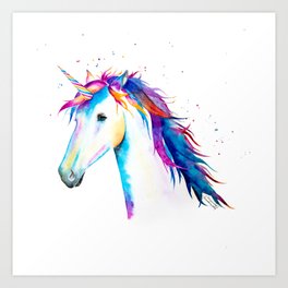 Rainbow Unicorn Art Print