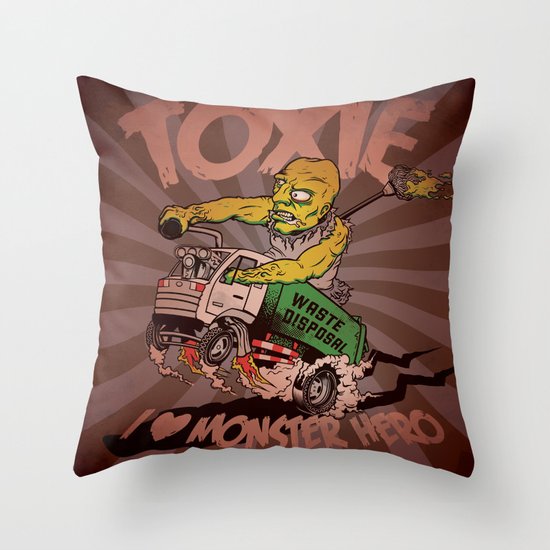 I (HEART) MONSTER HERO Throw Pillow
