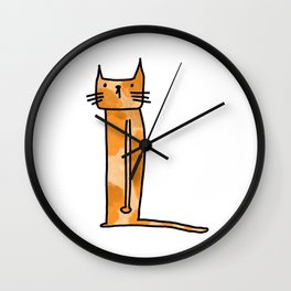 Ginger Cat Wall Clock