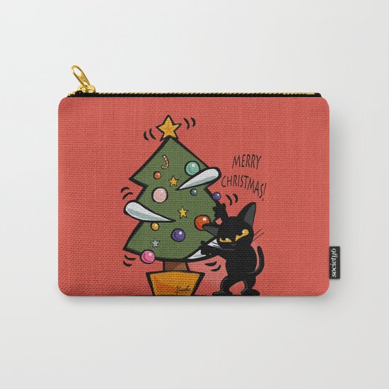 Cat Christmas Carry-All Pouch