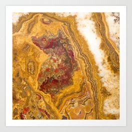 Marble Gold / Yellow Agate Onyx Art Print