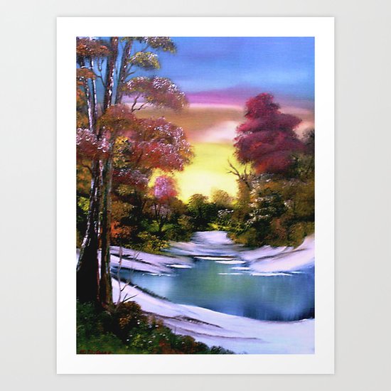 First Snows of Autumn Art Print