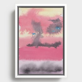 15| 1903011 Watercolour Abstract Painting | Muted Colours Framed Canvas