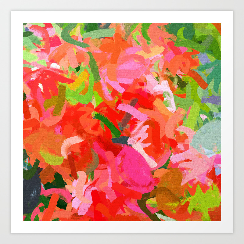 Preconceived Blossom Abstract Painting Art Print By 83oranges
