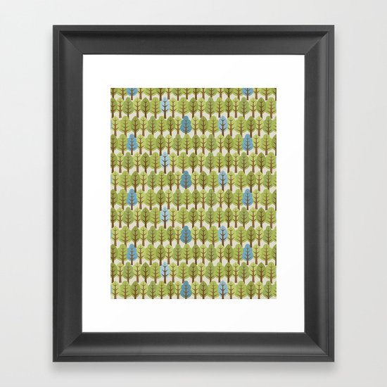 Woodland Trees Framed Art Print