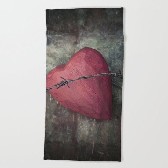 Trapped Heart III Beach Towel