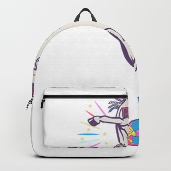 unicorn dabbing backpack