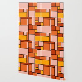 Geometric Sunset Abstract Wallpaper
