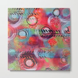 "Spinning!" | Original painting by Mimi Bondi Metal Print | Painting, Abstract, Mixed Media, Graphic Design 