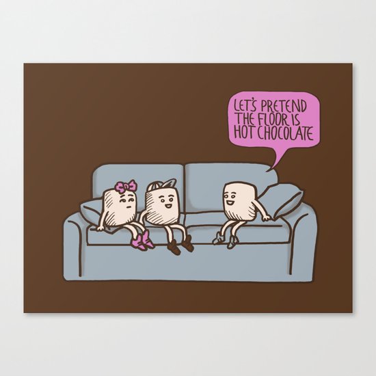 The Floor is Hot Chocolate! Canvas Print