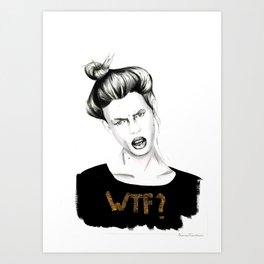WTF? Art Print | People, Illustration, Graphic Design 