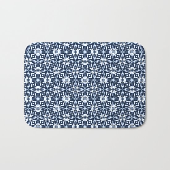 Watercolor Shibori Indigo Bath Mat