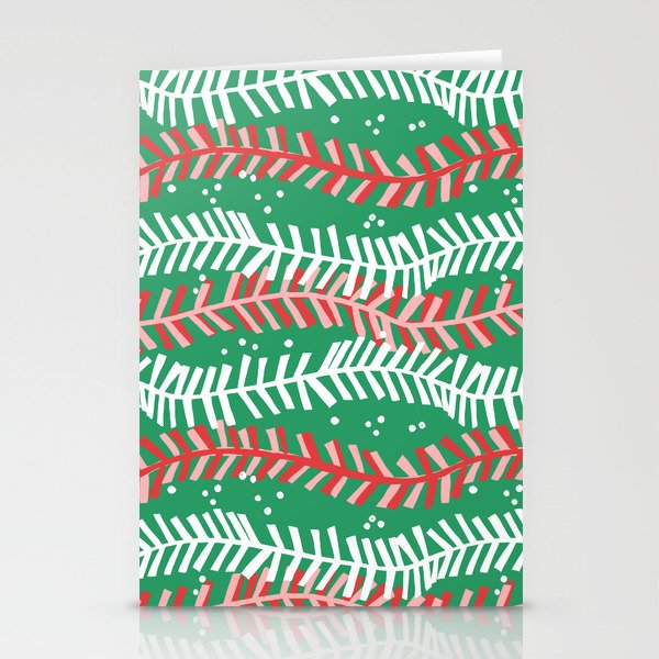 Holiday Garland - Christmas Green Stationery Cards