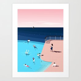 Hôtel du Cap-Eden-Roc à Antibes, la piscine Art Print